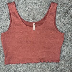 mts Textured Pink Crop Top